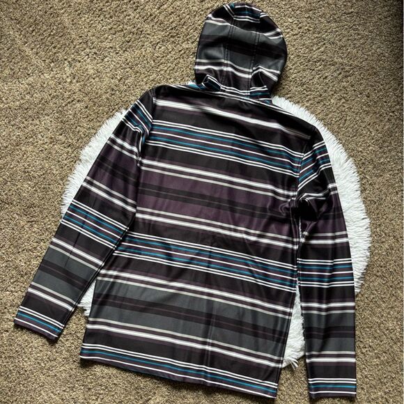 Oakley Jacket Hooded Striped Mens Size Medium - Picture 2 of 8